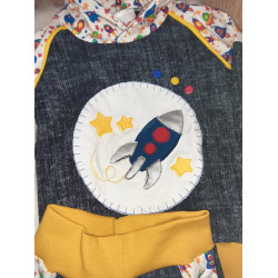 Stickdatei - Rakete und Sterne